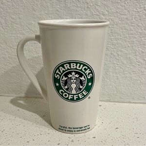 Starbucks 2005 Vintage White Coffee Mug with Green Siren Logo